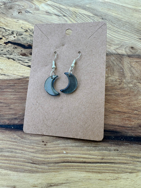 Glass Moon Earrings