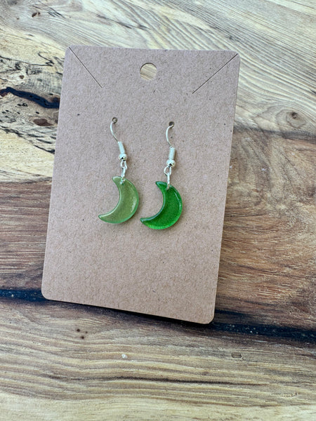 Glass Moon Earrings