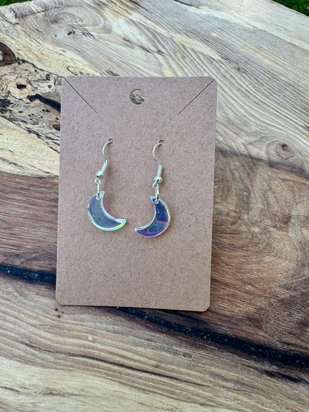 Glass Moon Earrings