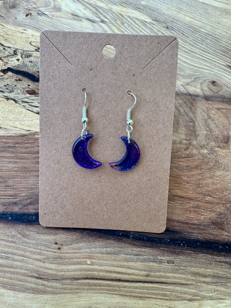 Glass Moon Earrings