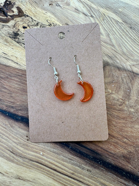 Glass Moon Earrings