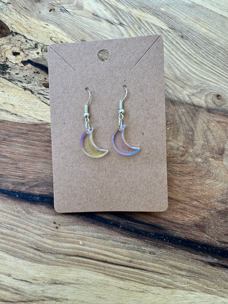 Glass Moon Earrings