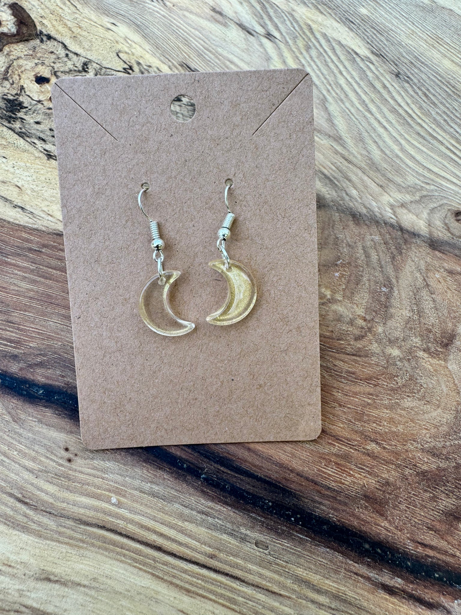 Glass Moon Earrings