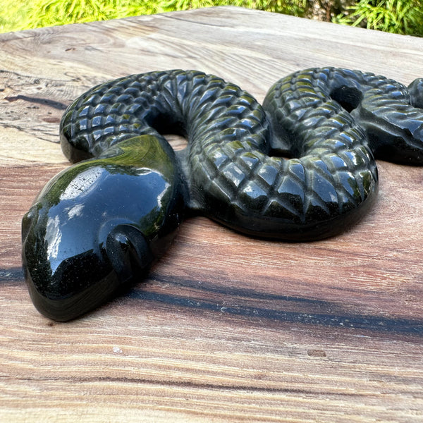 Golden Obsidian Snake