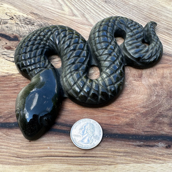 Golden Obsidian Snake