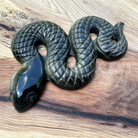 Golden Obsidian Snake