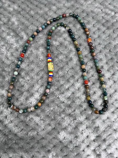 Indian Agate Beads Necklace/Bracelet