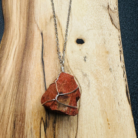 Red Jasper (Raw) Necklace