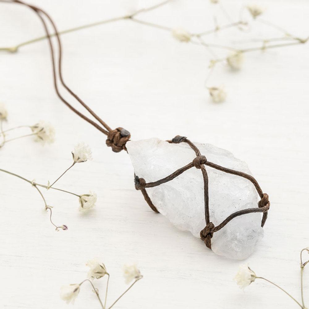 Raw Clear Quartz Necklace