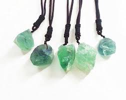 Raw Green Flourite Necklace