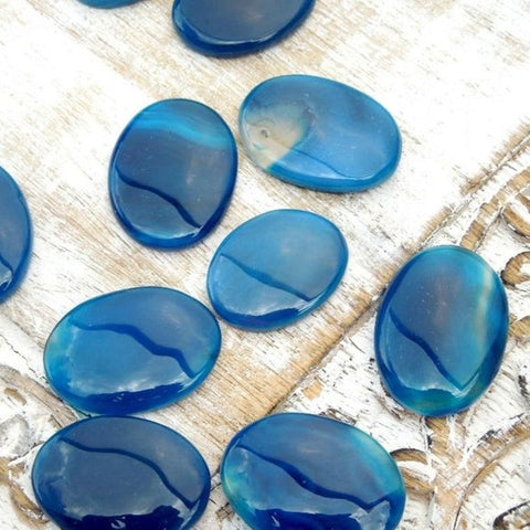 Blue Onyx Worry Stones