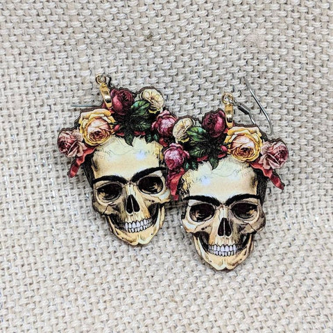 Sugar Skull Earrings / Dia de los Muertos Earrings / Halloween Earrings / Day of the Dead / Sugar Skull Accessories / Halloween Accessories