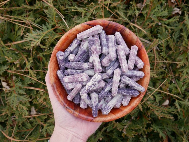 Lepidolite Double Terminated Points
